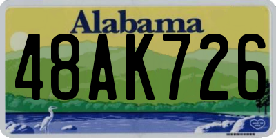 AL license plate 48AK726