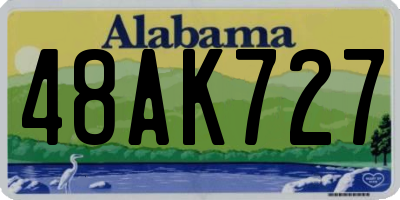 AL license plate 48AK727