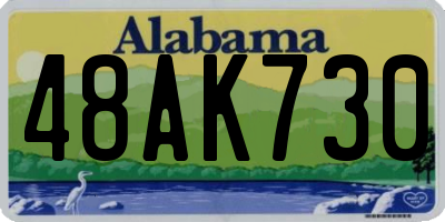 AL license plate 48AK730