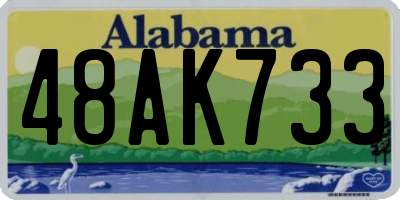 AL license plate 48AK733