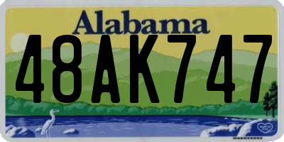 AL license plate 48AK747