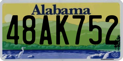 AL license plate 48AK752