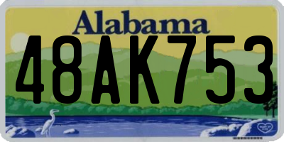AL license plate 48AK753