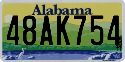 AL license plate 48AK754