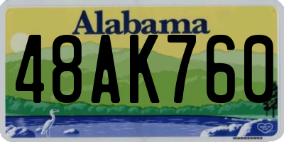 AL license plate 48AK760