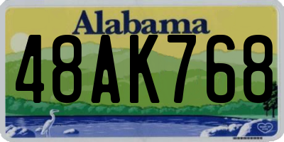 AL license plate 48AK768