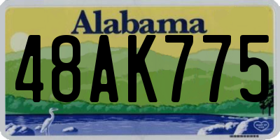 AL license plate 48AK775