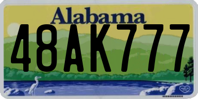 AL license plate 48AK777
