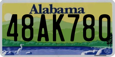 AL license plate 48AK780