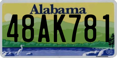AL license plate 48AK781