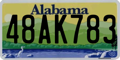 AL license plate 48AK783