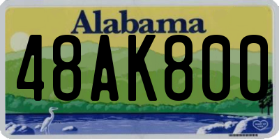 AL license plate 48AK800