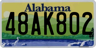 AL license plate 48AK802
