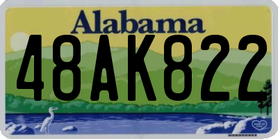 AL license plate 48AK822