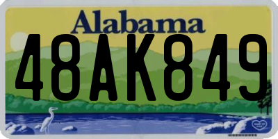 AL license plate 48AK849
