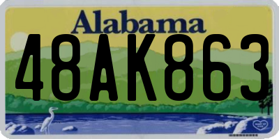 AL license plate 48AK863