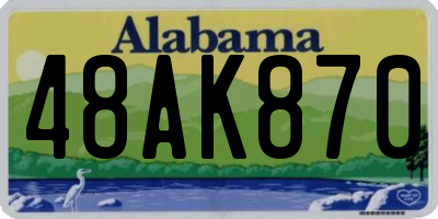 AL license plate 48AK870