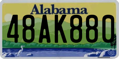 AL license plate 48AK880