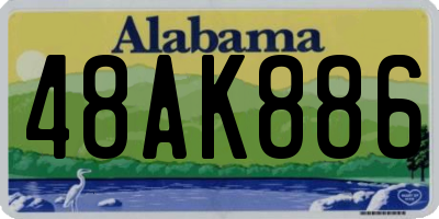 AL license plate 48AK886