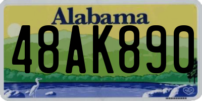 AL license plate 48AK890