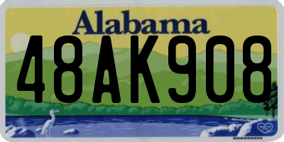 AL license plate 48AK908