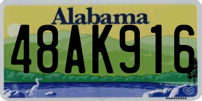 AL license plate 48AK916