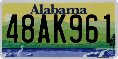 AL license plate 48AK961