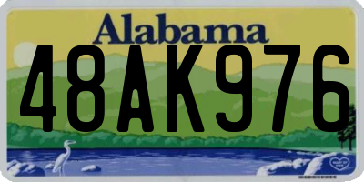 AL license plate 48AK976