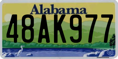 AL license plate 48AK977