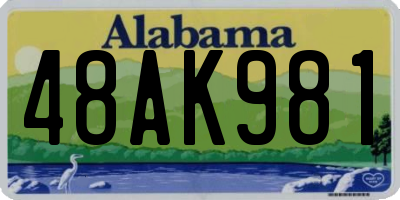 AL license plate 48AK981