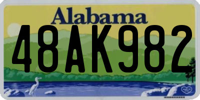 AL license plate 48AK982