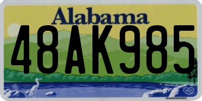 AL license plate 48AK985