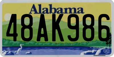 AL license plate 48AK986