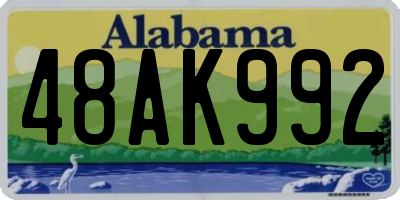 AL license plate 48AK992