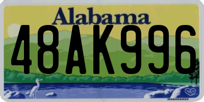 AL license plate 48AK996