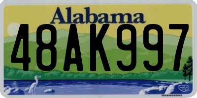 AL license plate 48AK997