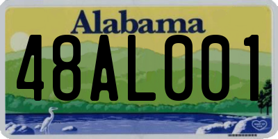 AL license plate 48AL001
