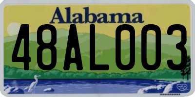 AL license plate 48AL003