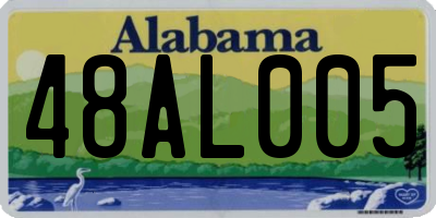 AL license plate 48AL005