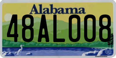 AL license plate 48AL008