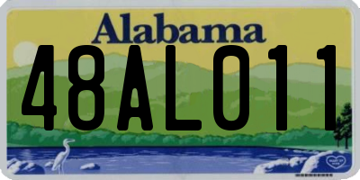 AL license plate 48AL011