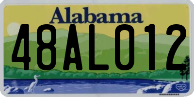 AL license plate 48AL012