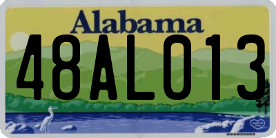 AL license plate 48AL013