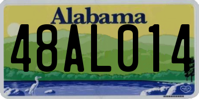 AL license plate 48AL014
