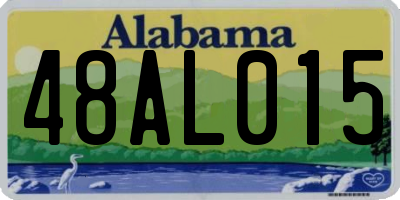 AL license plate 48AL015
