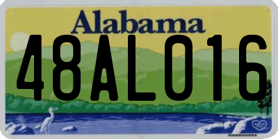 AL license plate 48AL016
