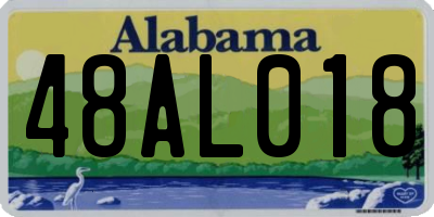 AL license plate 48AL018