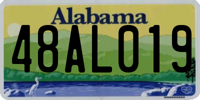 AL license plate 48AL019