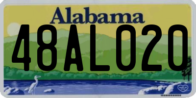 AL license plate 48AL020