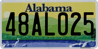 AL license plate 48AL025